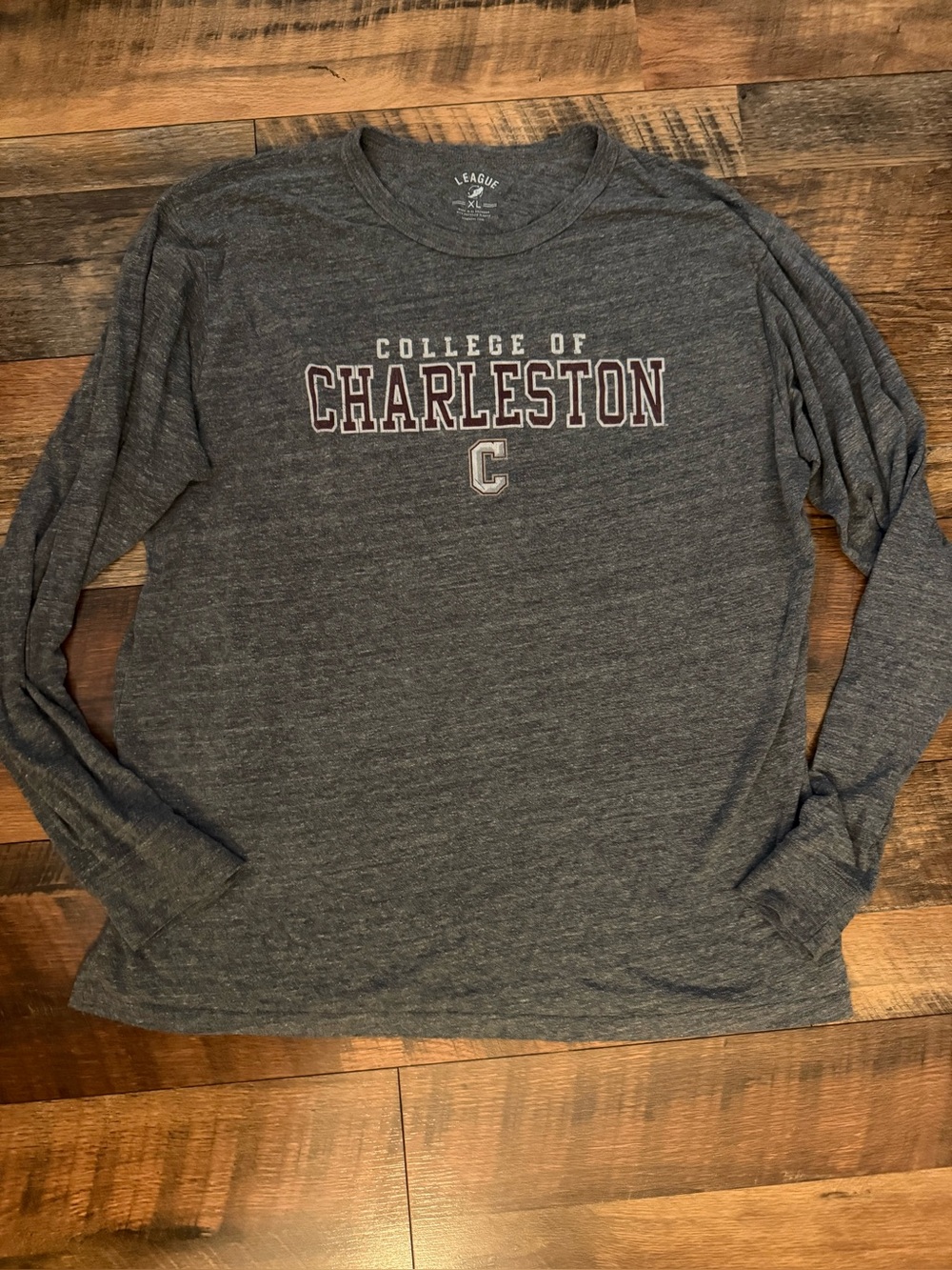 League Men's Long Sleeve College of Charleston Tee - Gray